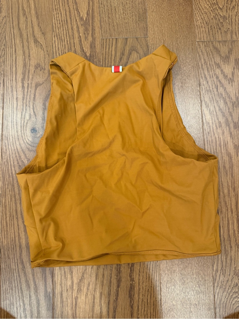Tracksmith Rust Orange Cropped Sports Bra - Picture 2 of 2